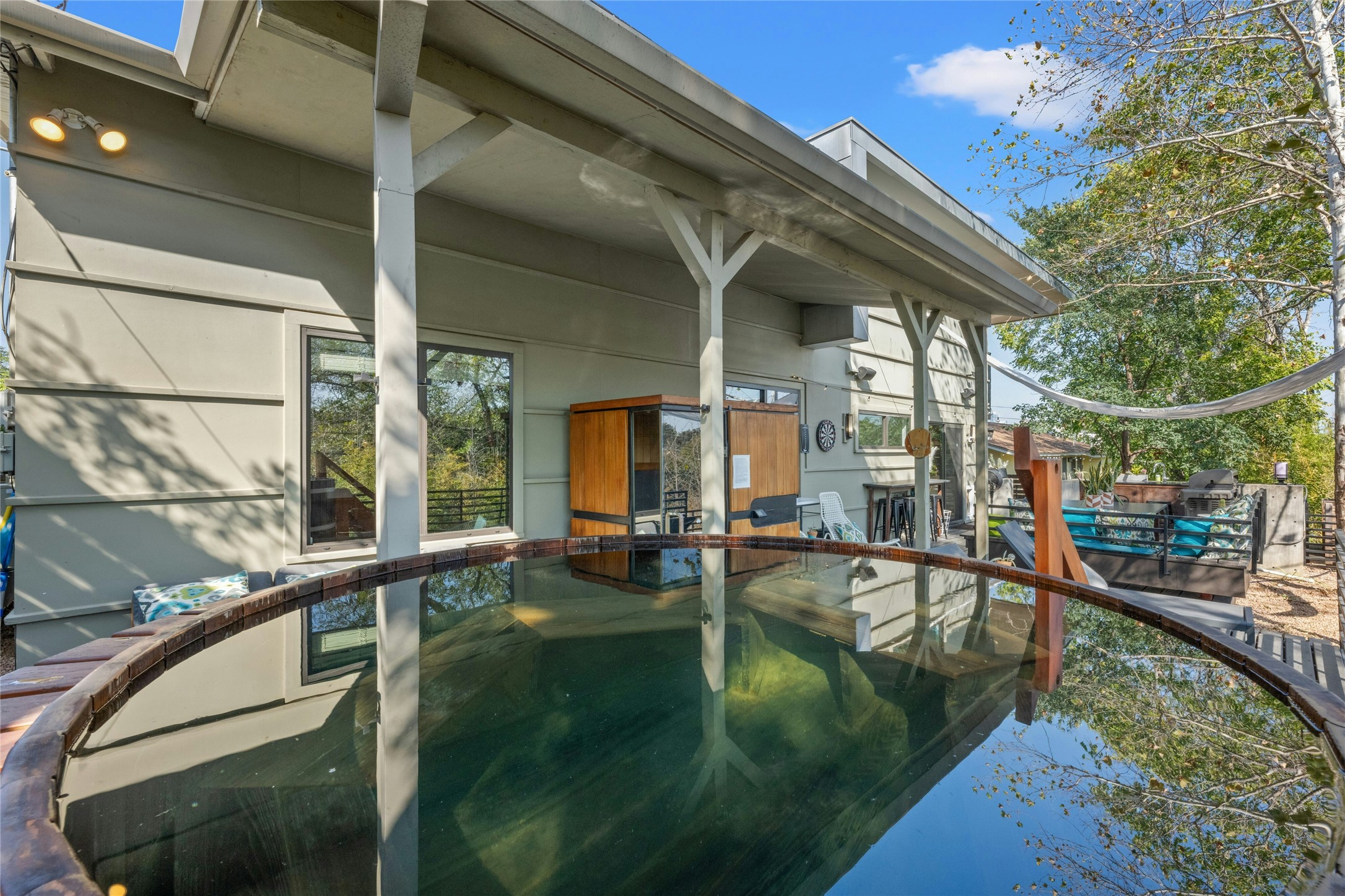 2409 East Side Drive Austin, TX 78704 - Photo 37 of 40 a view of swimming pool with outdoor seating