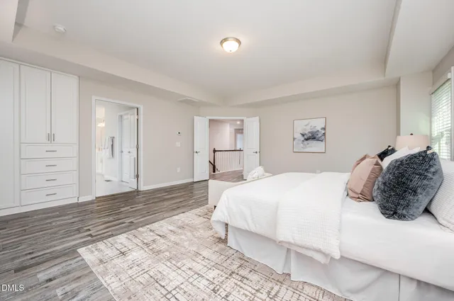 a view of a room that has a window in it