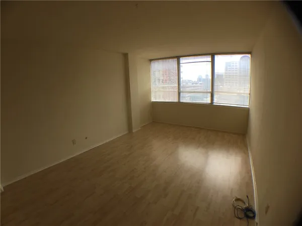 an empty room with a window