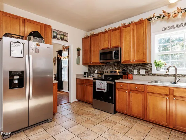 a living room with furniture and a couch
