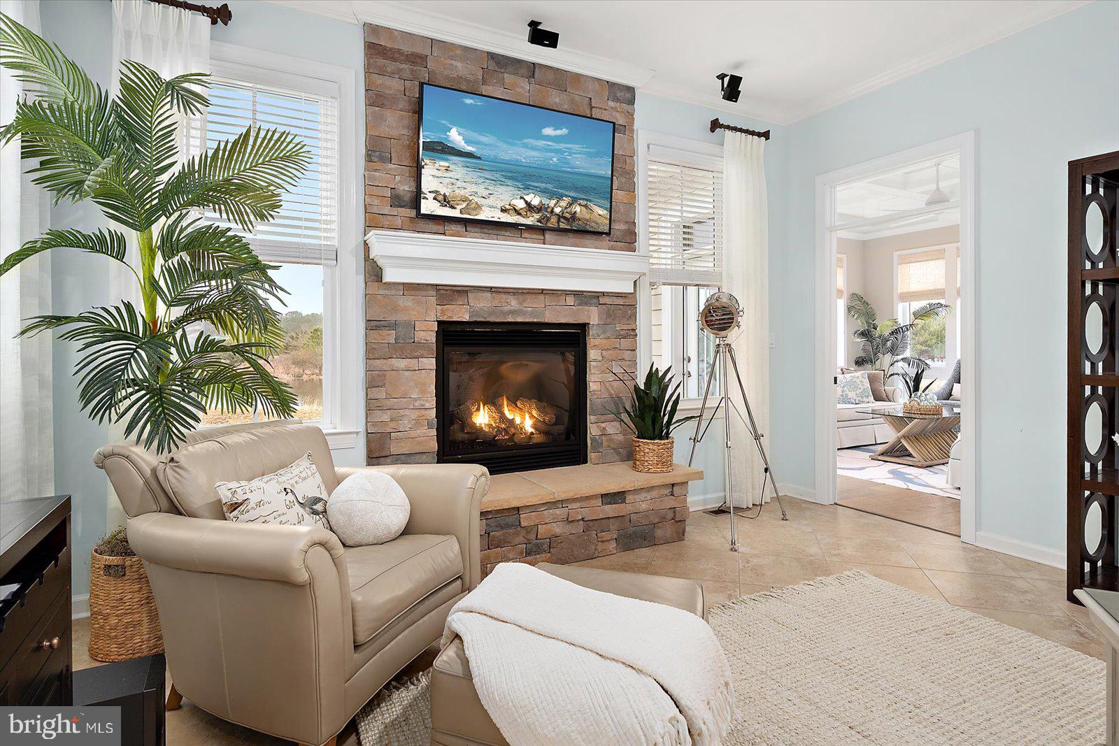 38896 Blue Indigo Road Selbyville, DE 19975 - Photo 14 of 86 a living room with furniture and a fireplace
