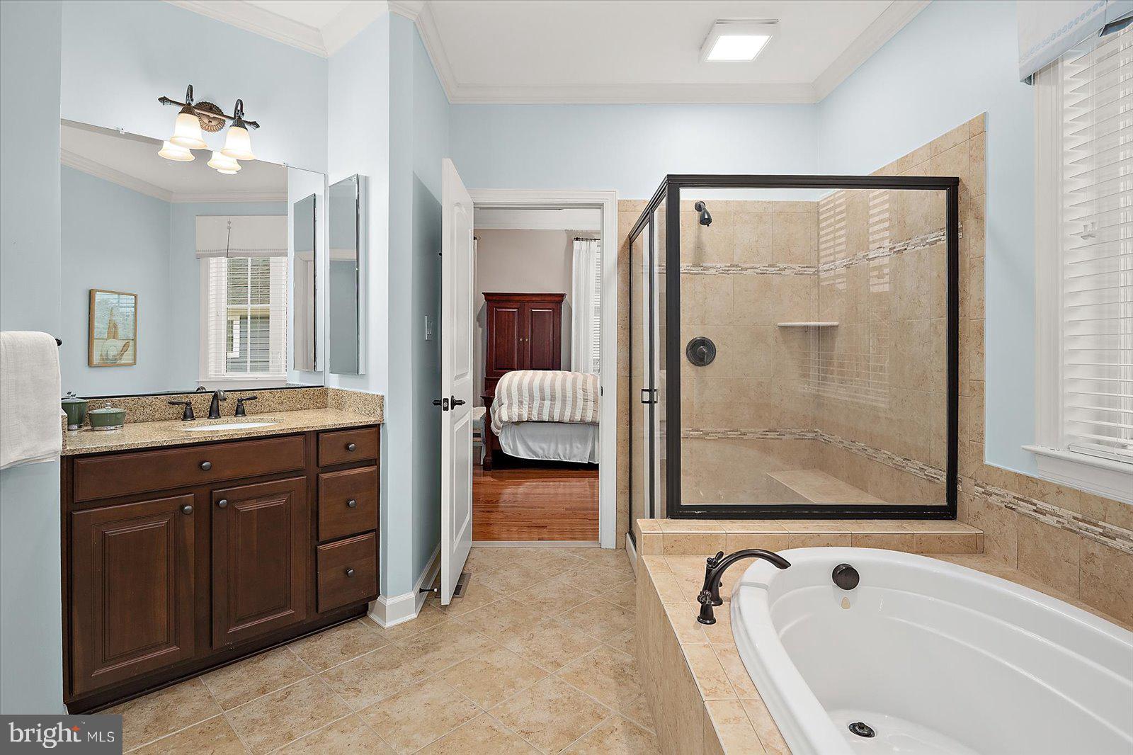 38896 Blue Indigo Road Selbyville, DE 19975 - Photo 43 of 86 a bathroom with a tub a sink and mirror