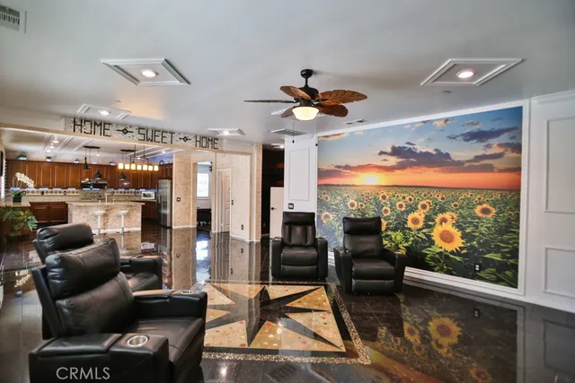 a view of balcony with wooden floor and stairs