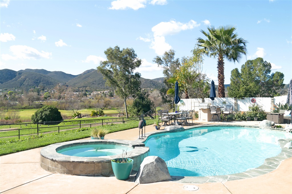 9053 Inverness Road Santee, CA 92071 - Photo 2 of 6 Sparkling Swimming Pool & Bubbling Spa (Salt Water)