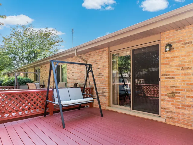 a outdoor space with hardwood