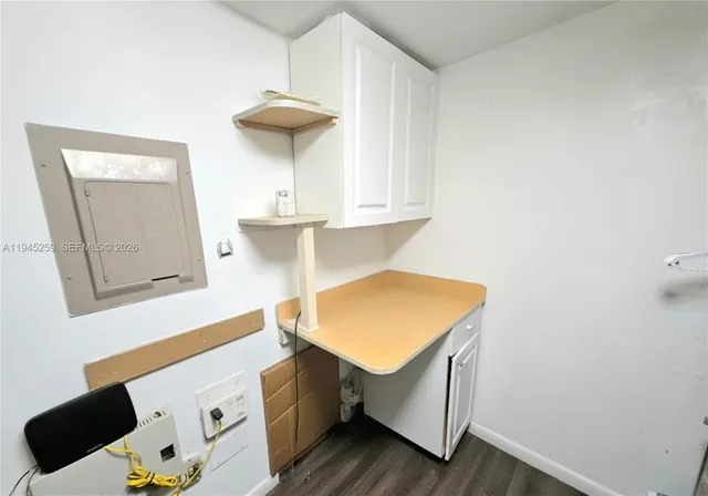 a room with storage and utility