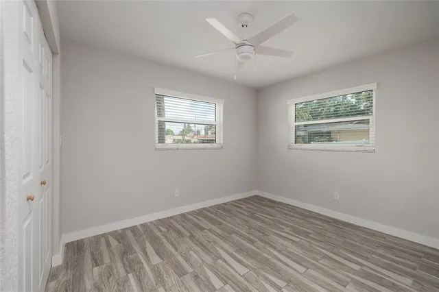 an empty room with a window