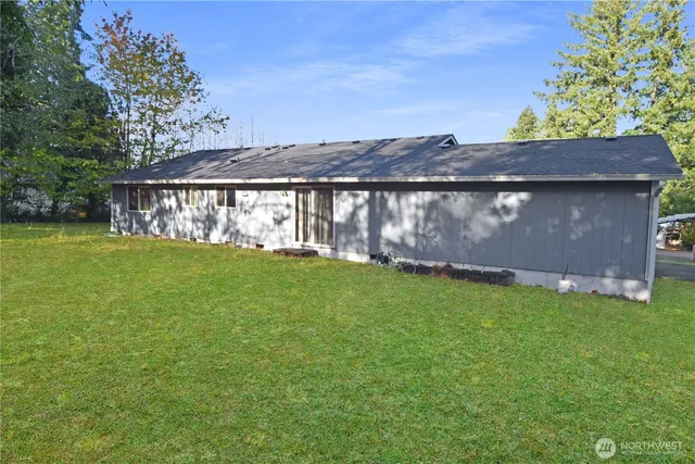 an outdoor space with garden view