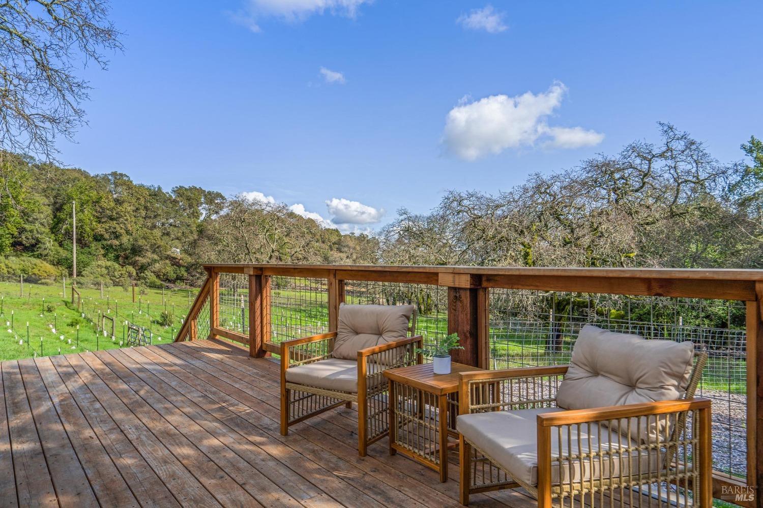 19129-19131 Spring Drive Sonoma, CA 95476 - Photo 20 of 29 a view of a two chairs and table in the deck