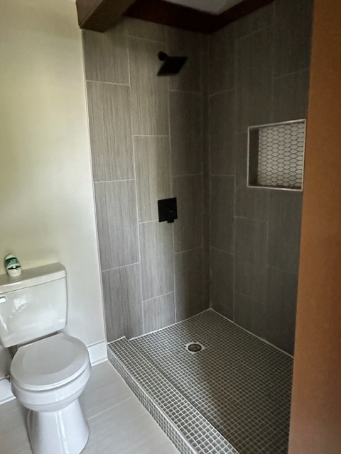 10267 Viola Road Morrison, TN 37357 - Photo 25 of 34 a bathroom with a granite countertop toilet and a shower