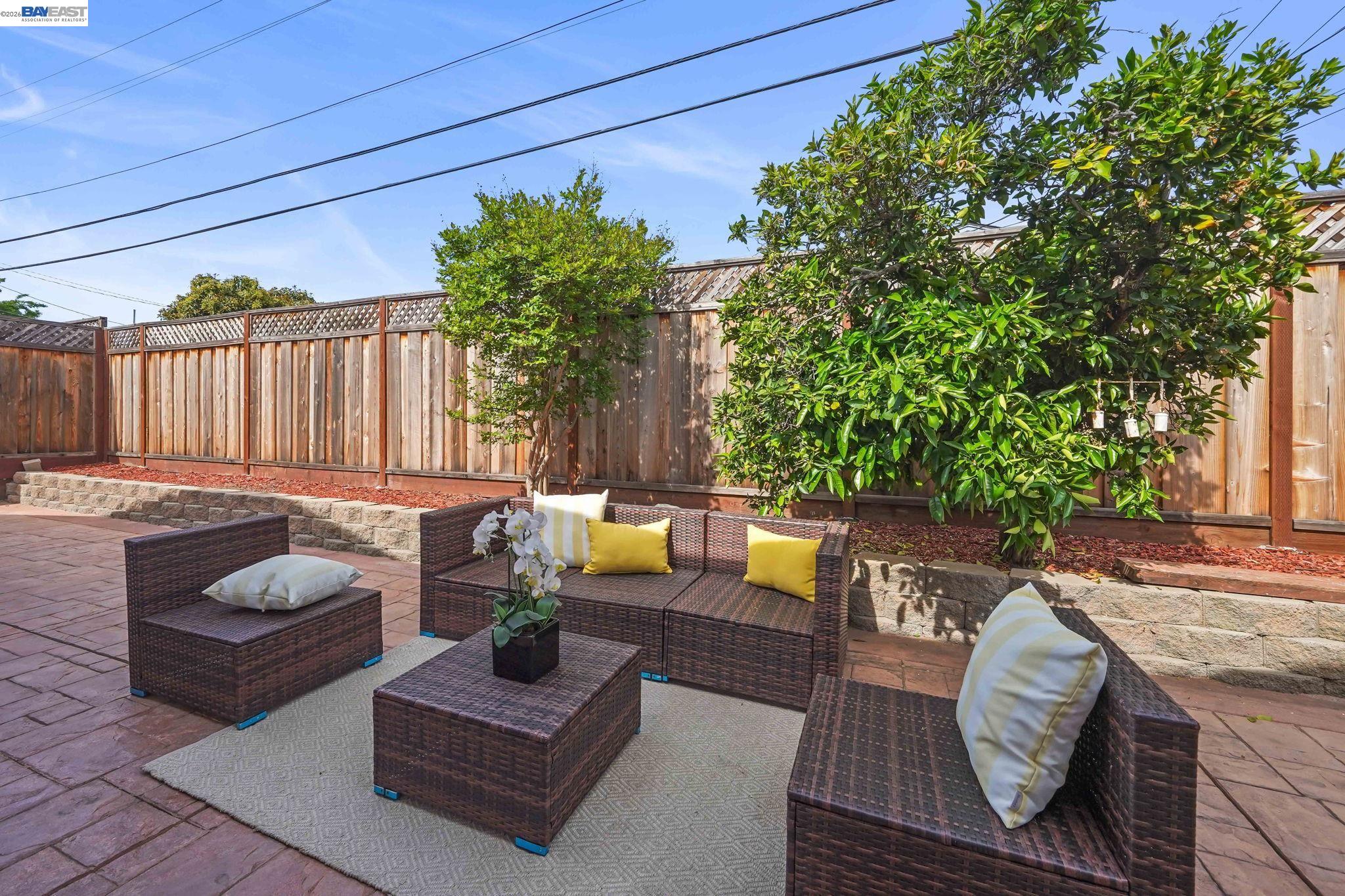 40772 Blacow Road Fremont, CA 94538 - Photo 34 of 40 a outdoor living space with furniture and a potted plant