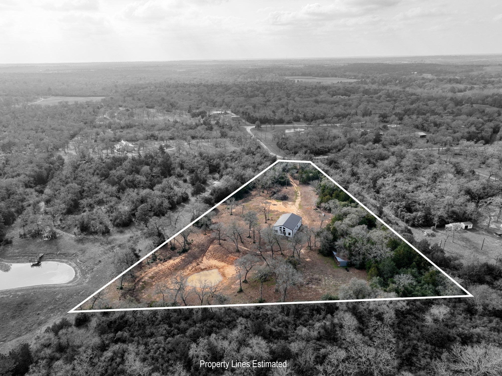 25504 Squirrel Road New Ulm, TX 78950 - Photo 33 of 37 an aerial view of house