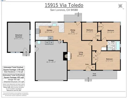 $835,000 | 15915 Via Toledo, San Lorenzo, CA 94580