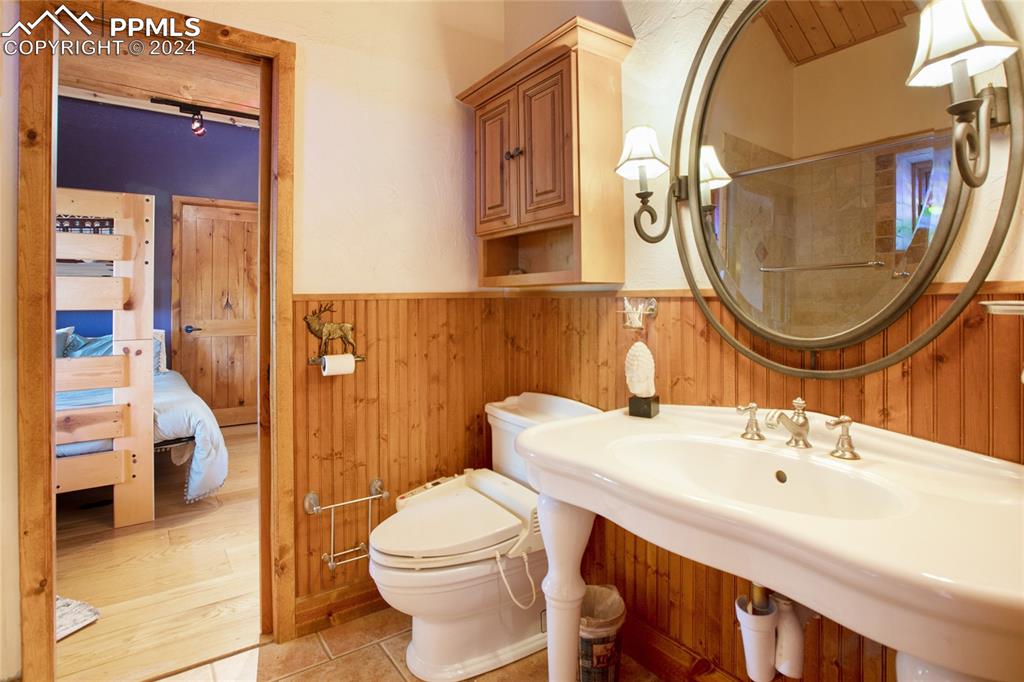 616 Summit Road Hartsel, CO 80449 - Photo 32 of 50 a bathroom with a sink and a mirror