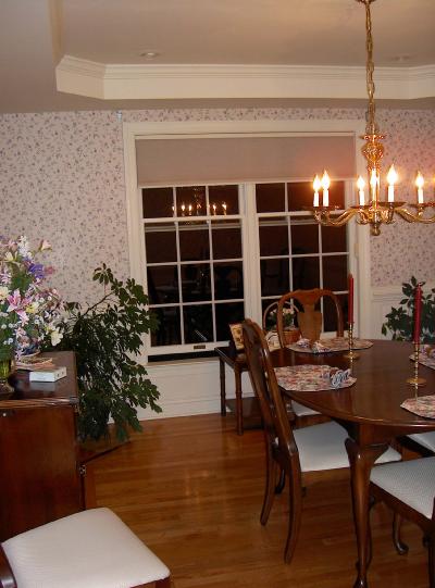 128 Cherry Hill Road Nazareth, PA 18064 - Photo 5 of 8 Dining Room with hardwood floors, wainscotting, chair rail and tray ceiling