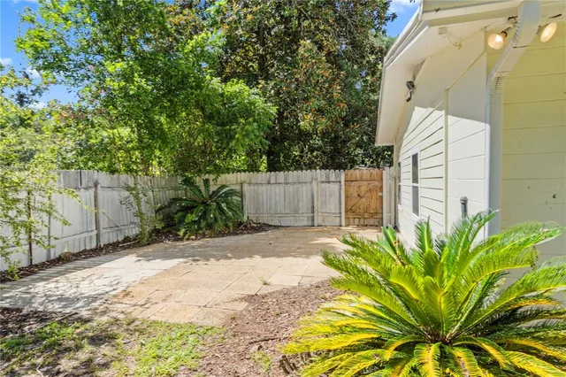 a view of a back yard of the house