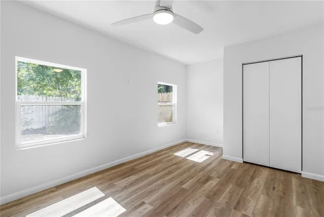 a view of an empty room and window