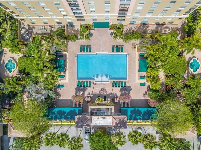 a view of a city with tall buildings