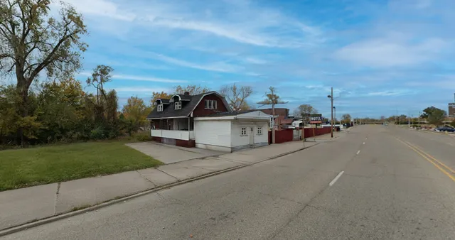 a view of a city street with a road