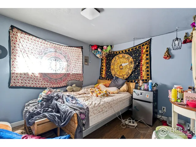 an aerial view of house with yard