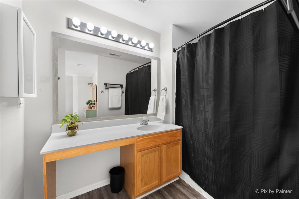 1033 Key Largo Drive Romeoville, IL 60446 - Photo 16 of 30 a bathroom with a sink vanity and a mirror