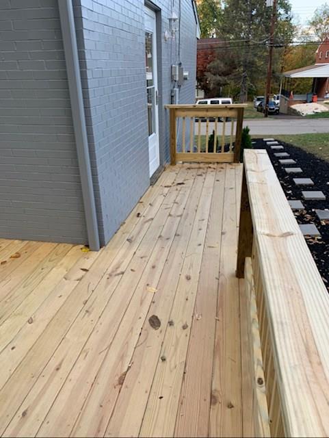 519 Idlewood Road Pittsburgh, PA 15235 - Photo 6 of 25 Side deck leading to convenient door with access to Kitchen