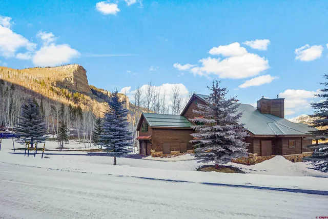 a front view of a building