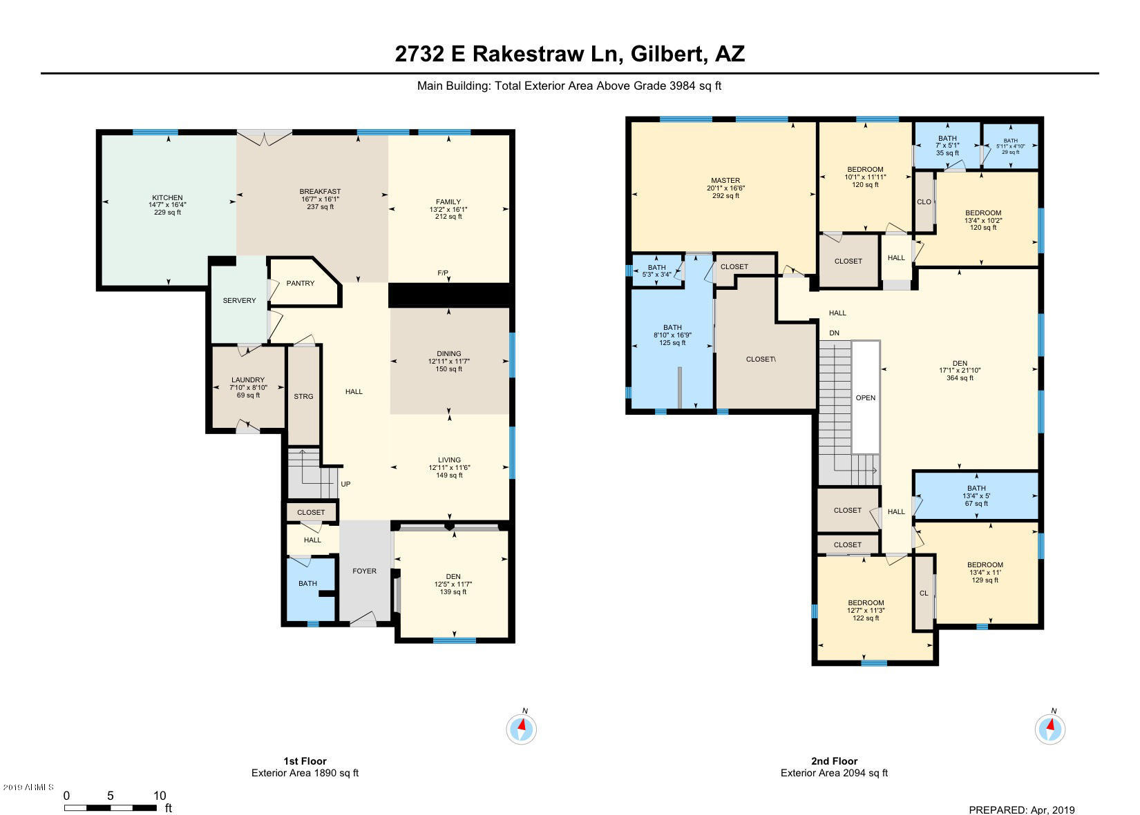 2732 East Rakestraw Lane Gilbert, AZ 85298 - Photo 55 of 55 2732 E Rakestraw Ln - floor plan