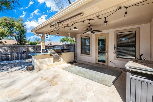 a view of a patio with a patio