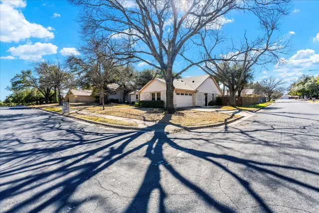 a view of a backyard with snow