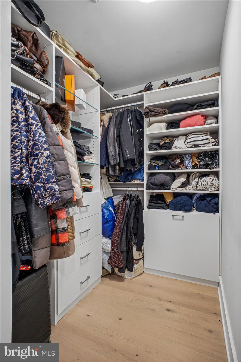 1211 Van Street Southeast, Unit 403 Washington, DC 20003 - Photo 16 of 21 a view of walk in closet with clothes and shoes