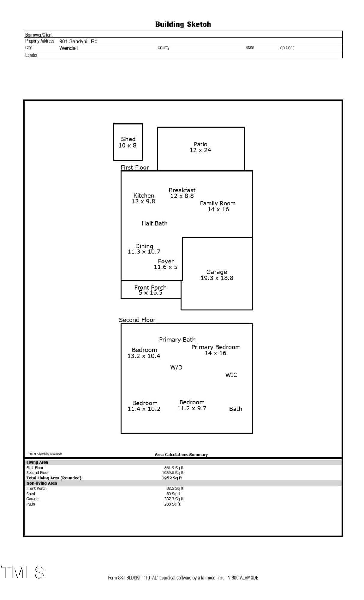 961 Sandyhill Road Wendell, NC 27591 - Photo 39 of 39 Floor Plan