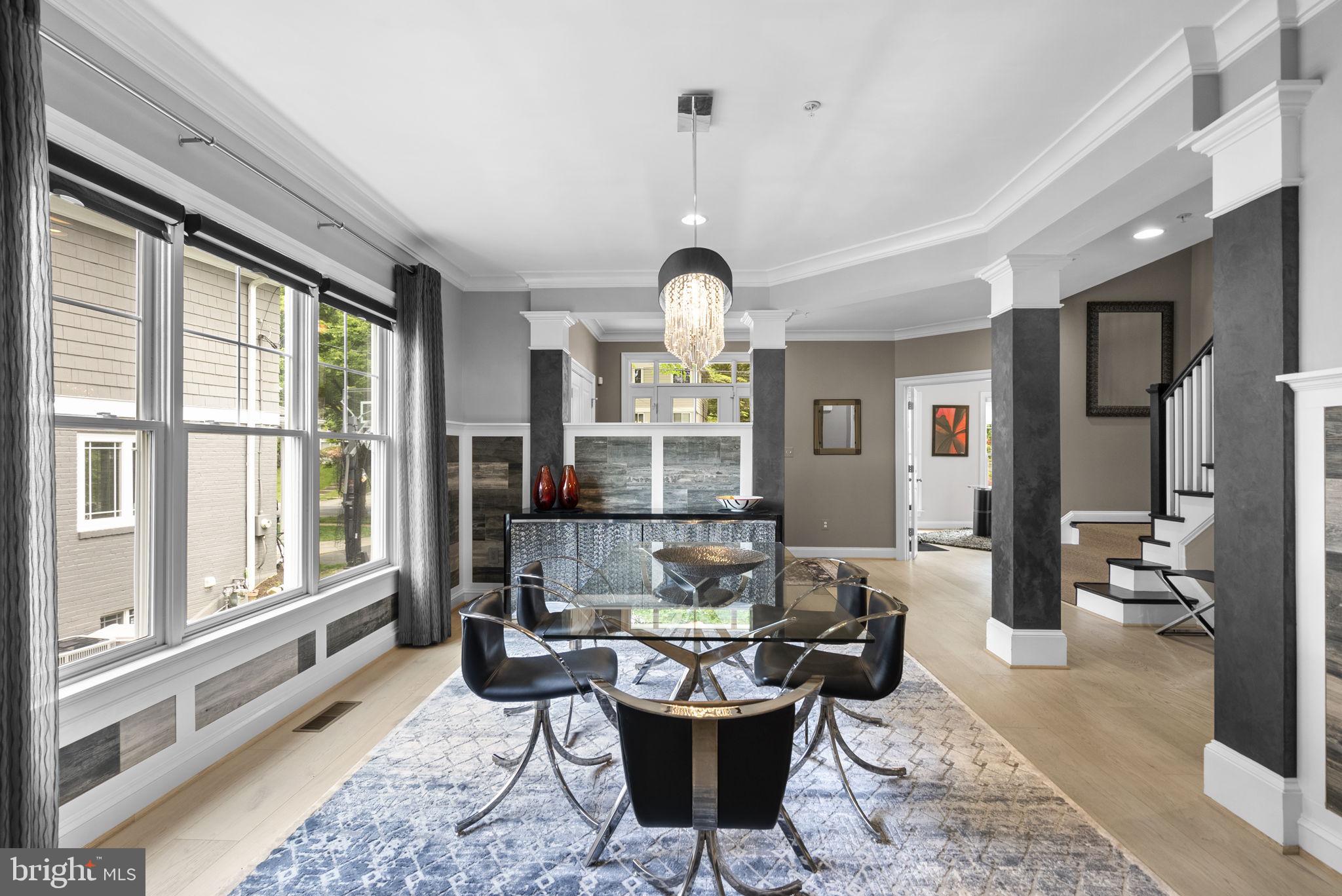 4702 Edgefield Road Bethesda, MD 20814 - Photo 24 of 58 Elegant dining space with modern flair.