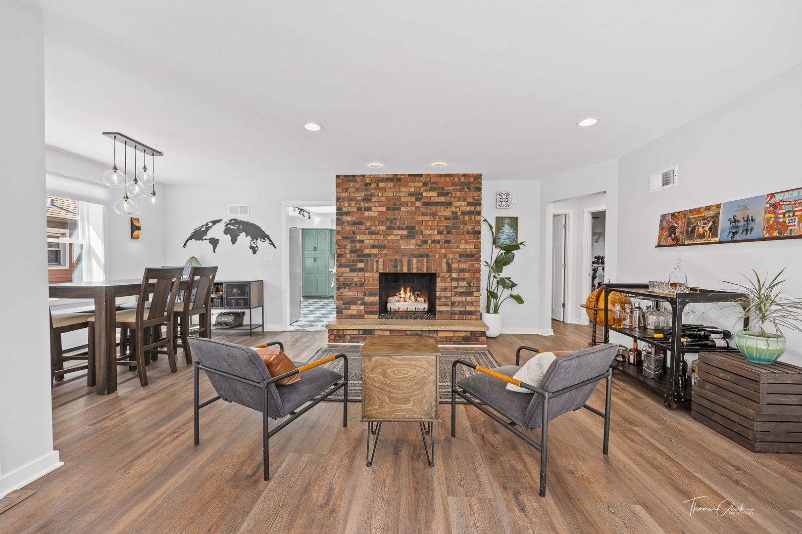 418 Kipling Court Wheaton, IL 60187 - Photo 4 of 47 a living room with furniture a fireplace and wooden floor