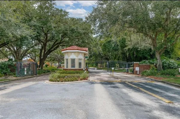 a view of backyard with green space