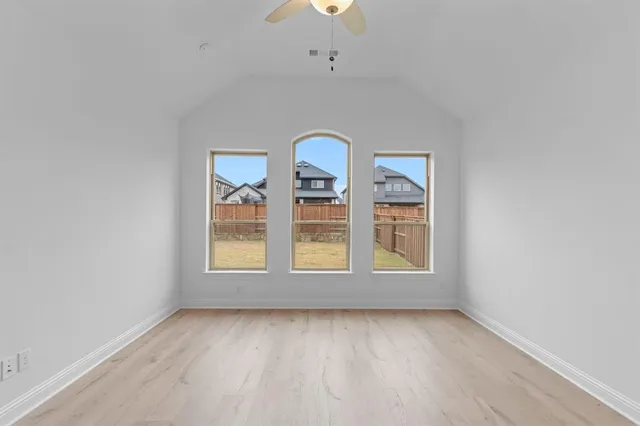 an empty room with window