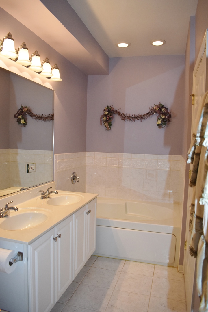309 Ridge Road North Aurora, IL 60542 - Photo 10 of 16 a spacious bathroom with a tub sink and mirror