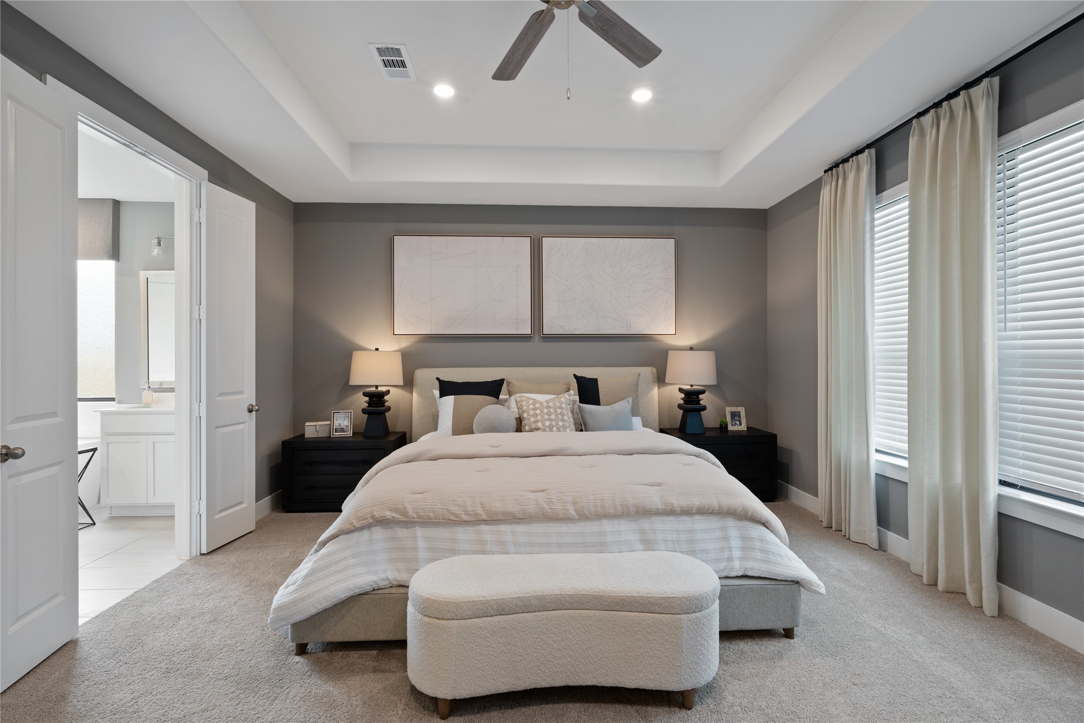 813 Green Ash Way Hempstead, TX 77445 - Photo 16 of 41 a bedroom with a bed and a large window