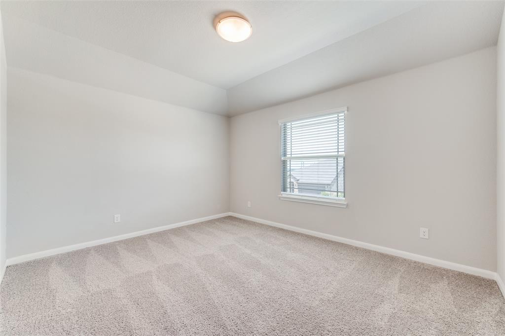 1240 Morning Ridge Trail Aubrey, TX 76227 - Photo 17 of 25 Empty room featuring carpet and lofted ceiling