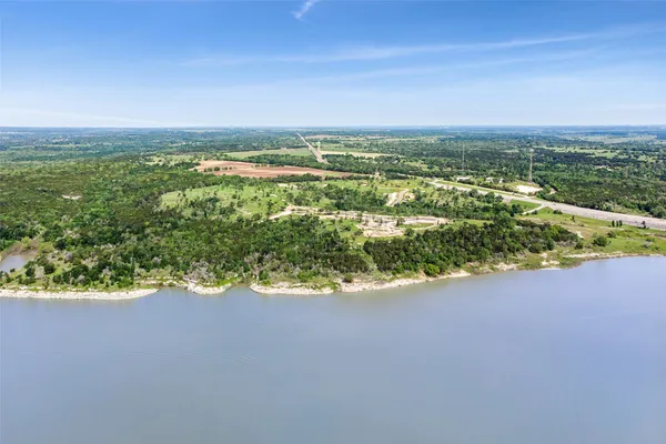 a view of a lake with a mountain