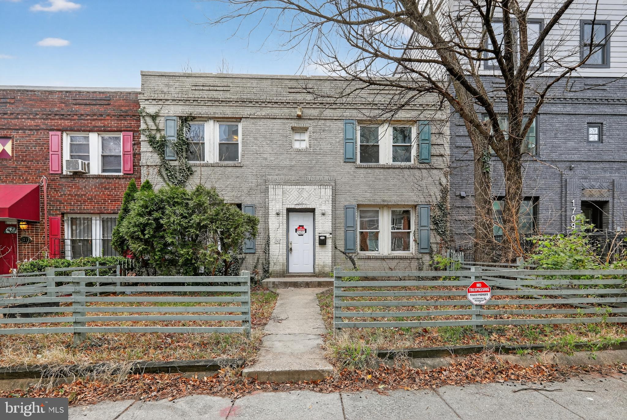 a front view of a house