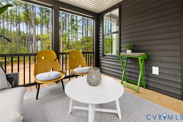 a room with furniture and a window