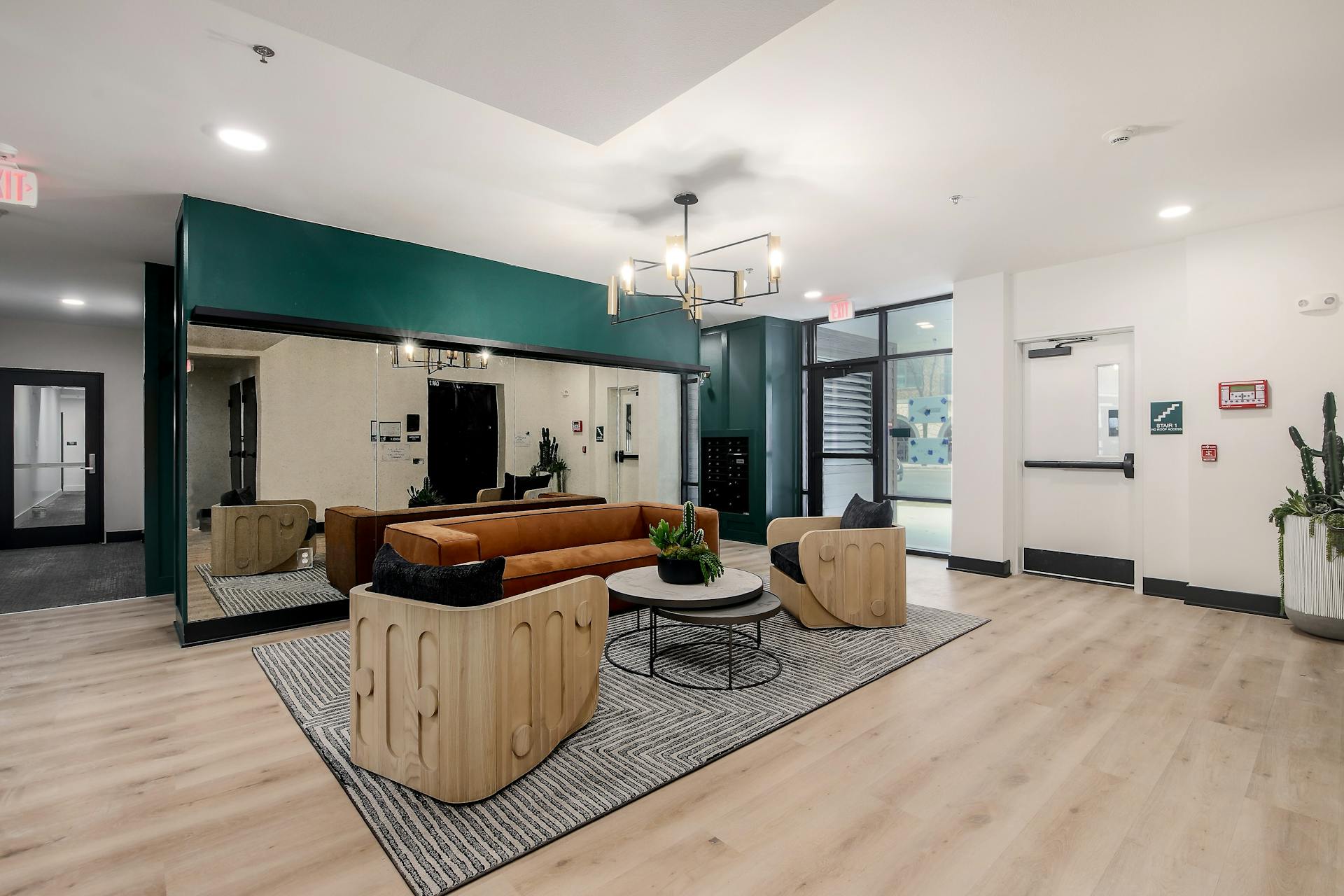 2500 Longview Street, Unit 501 Austin, TX 78705 - Photo 10 of 23 Lobby with floor to ceiling windows and recessed lighting