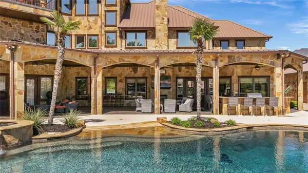 front view of a building with a yard