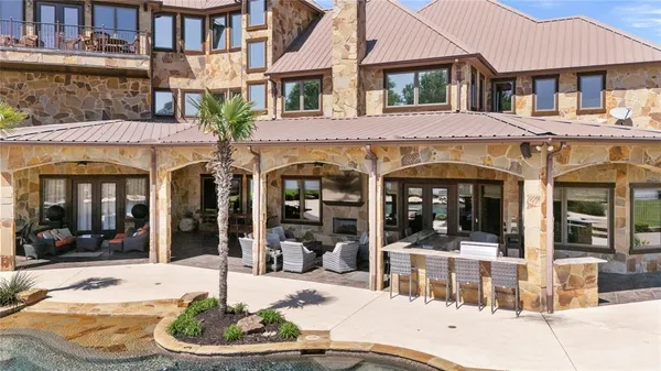 a front view of a building with street view