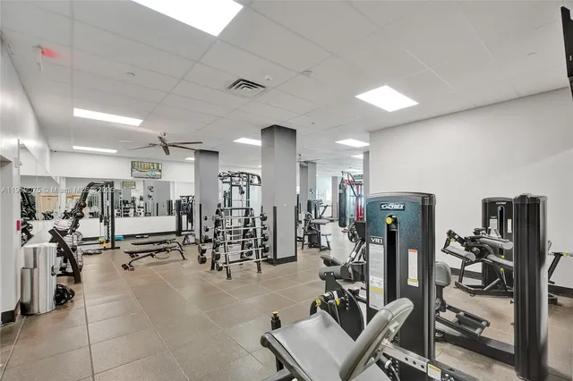 a room with lots of table and chair