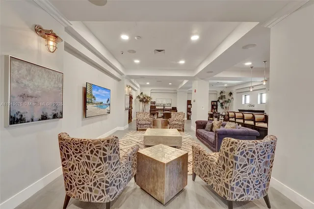 a view of a building with a street