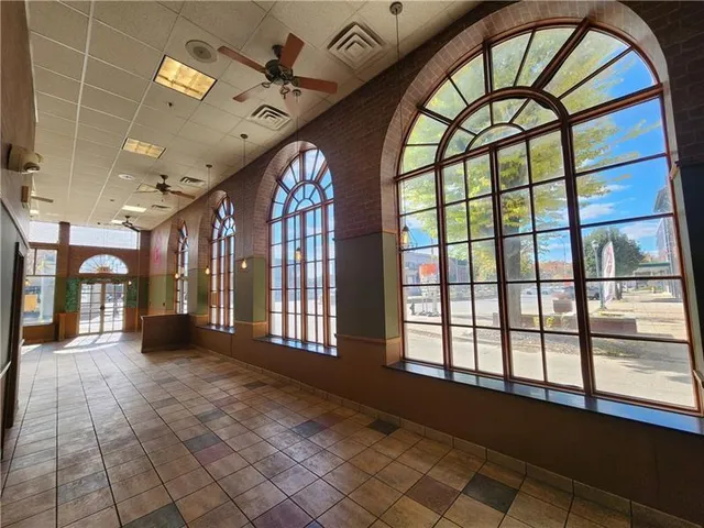 a view of an entryway with a street