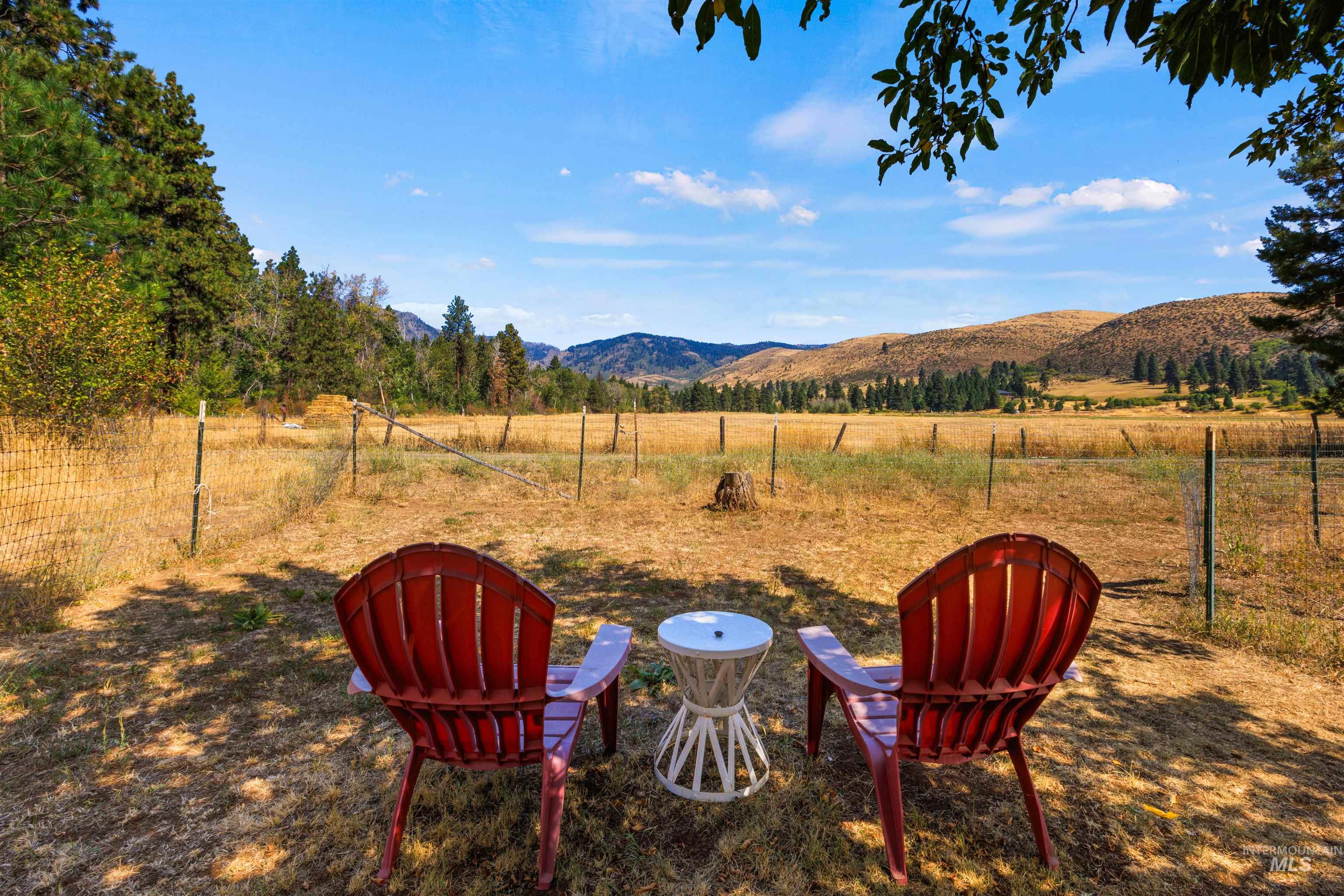 3488 Ward Road Cambridge, ID 83610 - Photo 39 of 50 Expansive property with a fenced perimeter, mature trees, and mountainous terrain