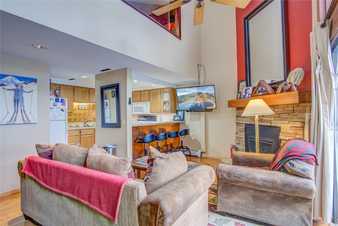 78 Guller Road, Unit 104 Copper Mountain, CO 80443 - Photo 4 of 15 a living room with furniture and a large window